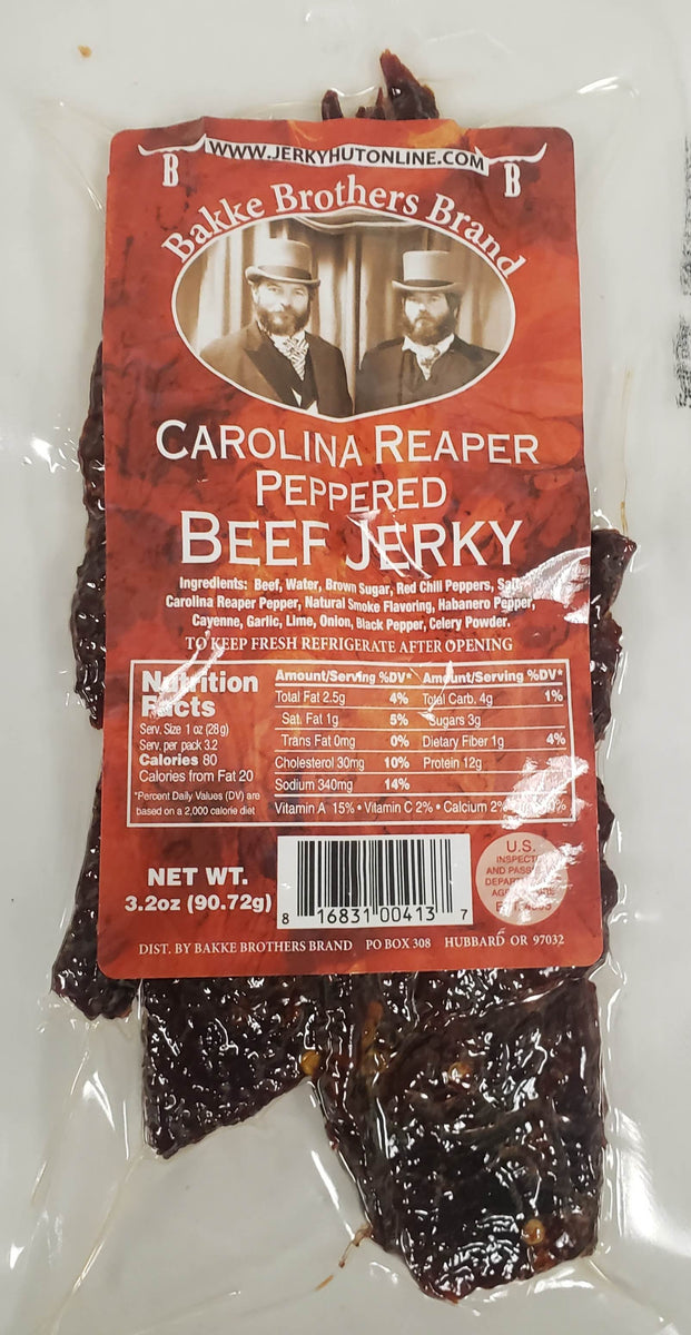 Carolina Reaper, Beef jerky, World's Hottest Pepper 3.2 oz The Jerky