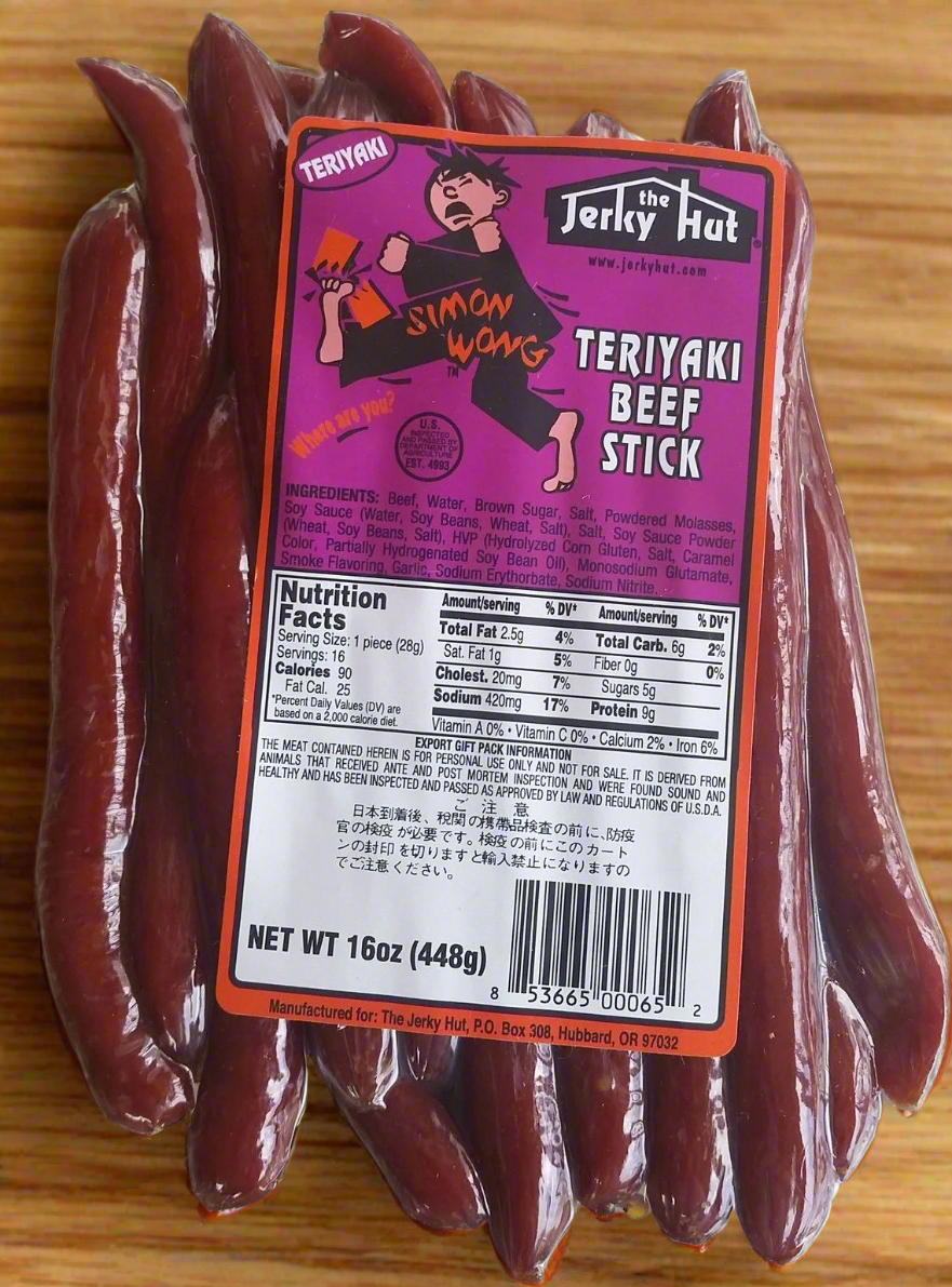 Jerky Hut, Teriyaki - Beef Sticks, (1 LB.)