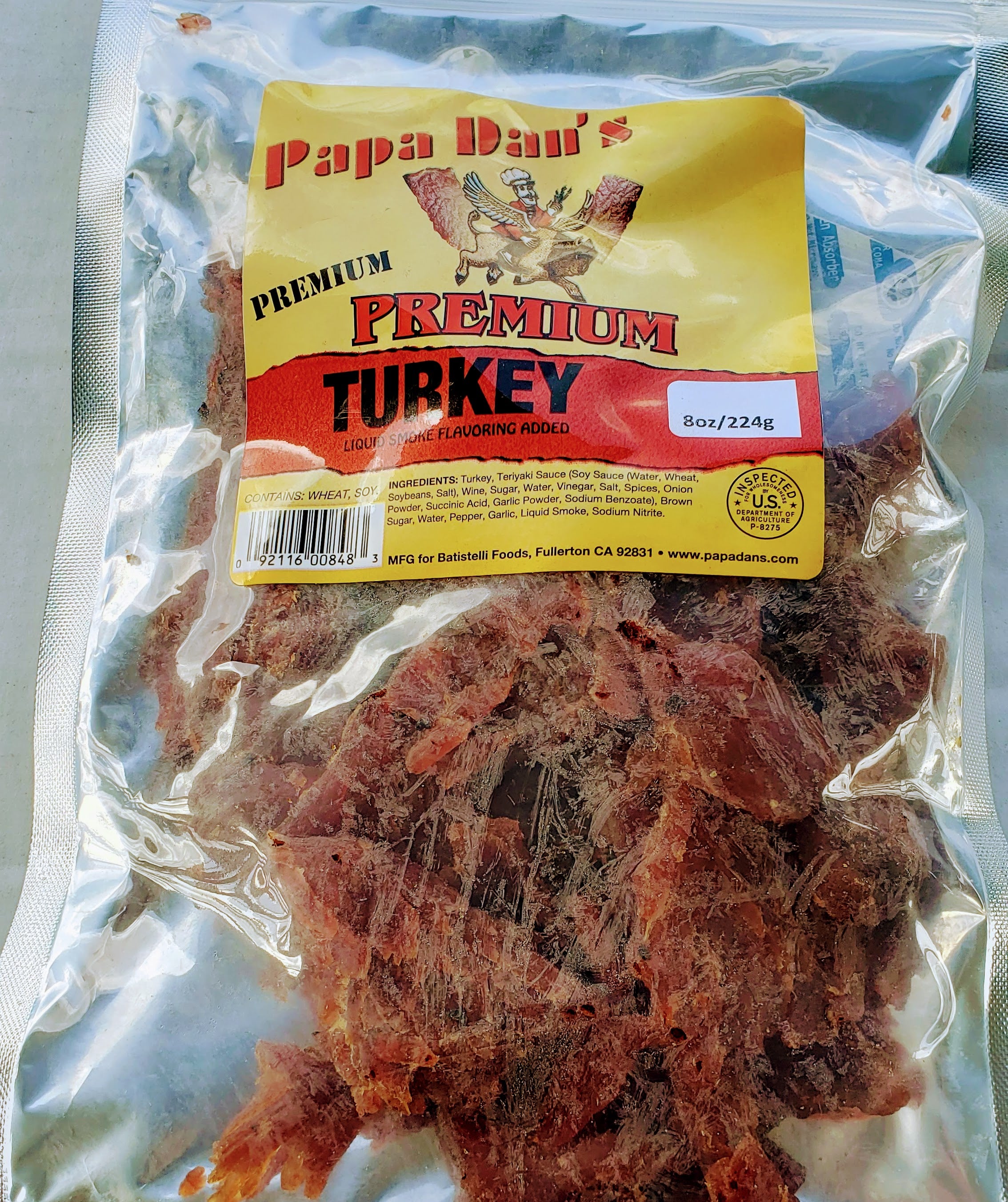 Papa Dan's | Turkey jerky (8 oz) (Flat cut) - The Jerky Hut online