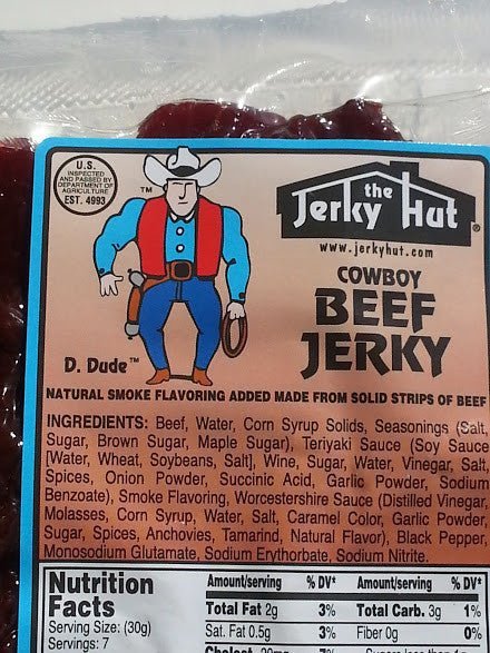 Jerky Hut | Old-Fashioned Smoked (Cowboy) -- (8 oz) - The Jerky Hut online